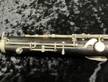 Photo Early 1970s Vintage Selmer Paris Professional Wood Bass Clarinet - Serial # W1880